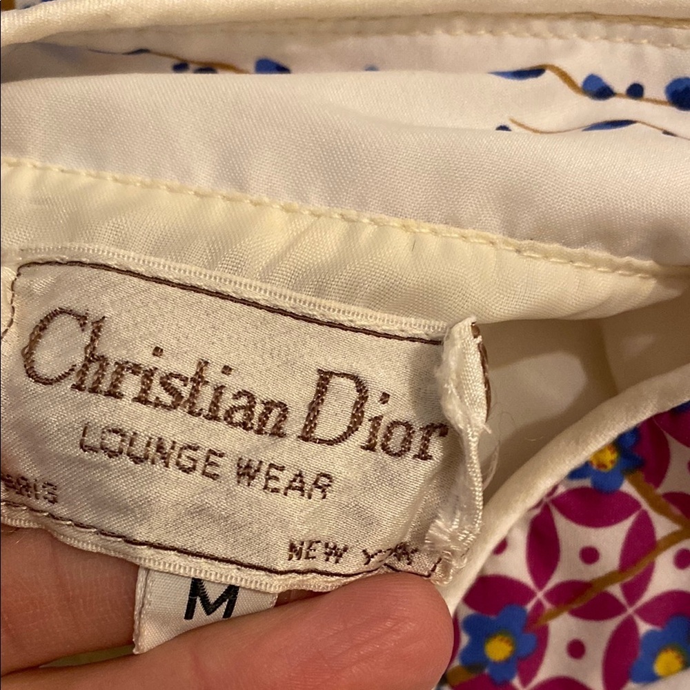 Christian Dior Floral Lounge Wear. Vintyge. Size M - Picture 4 of 16